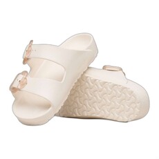 BIRKENSTOCK ARIZONA KIDS FLOWERS BUCKLE EVA-EGGSHELL | BEND SHOE CO