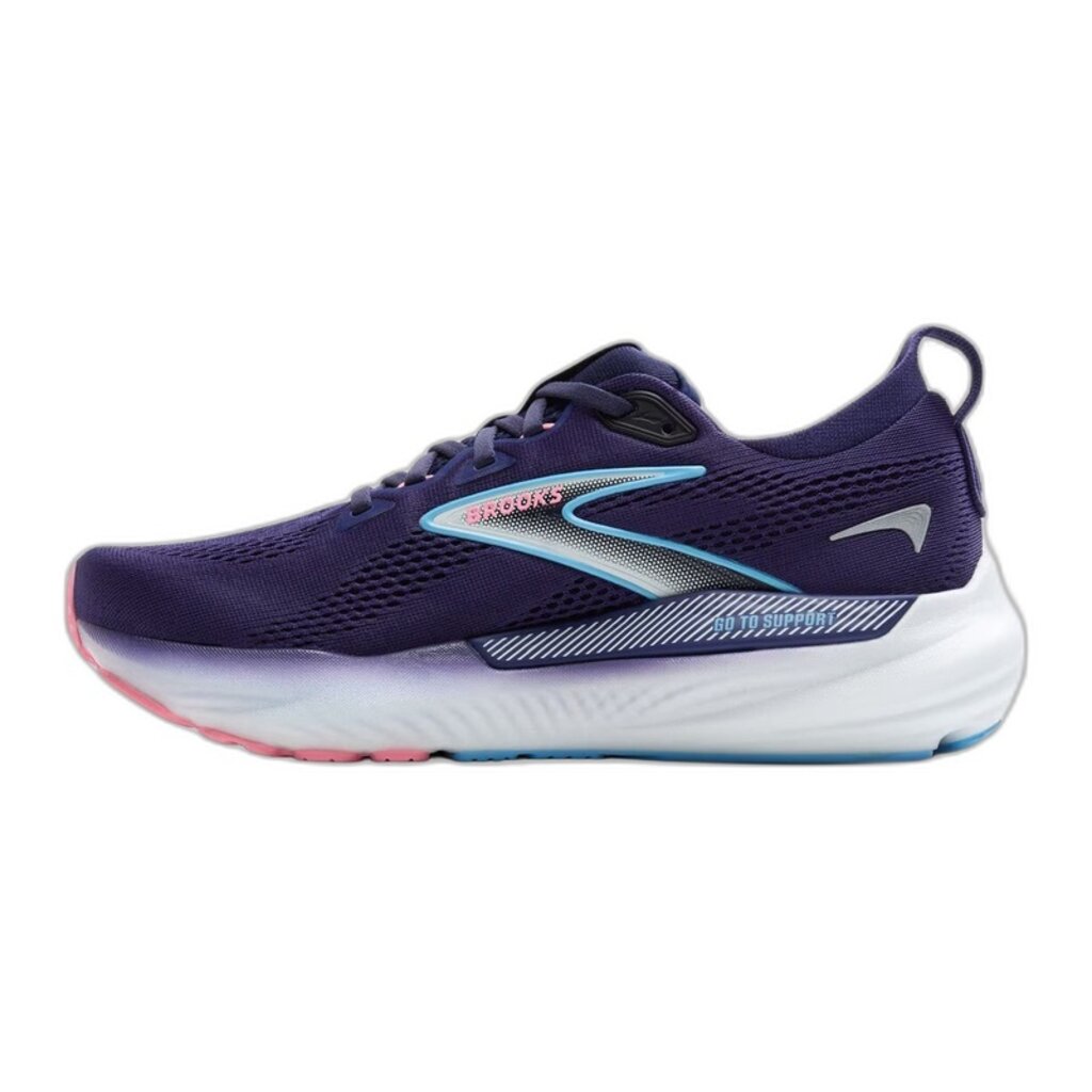 BROOKS WOMEN'S GLYCERIN GTS 22-BLUE RIBBON/PEACOAT/DIANTHUS