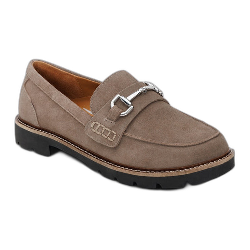 AETREX WOMEN'S COLLETTE-TAUPE SUEDE