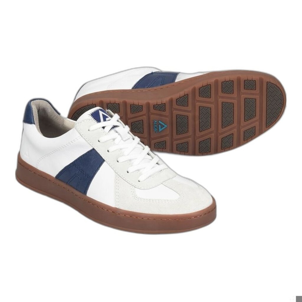 ALIGN MEN'S VERANO-BRIGHT WHITE/NAVY | BEND SHOE CO