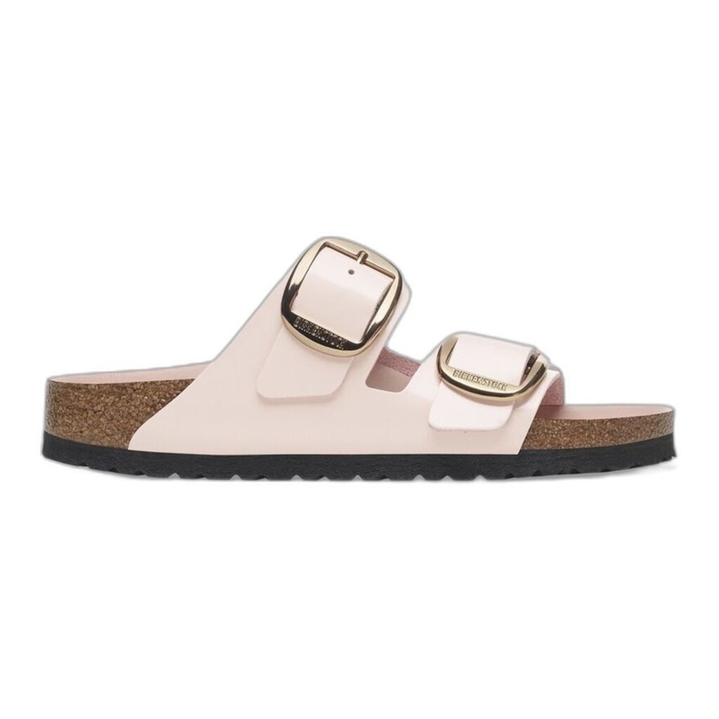 BIRKENSTOCK ARIZONA BIG BUCKLE HIGH SHINE LEATHER-LIGHT ROSE | BEND SHOE CO