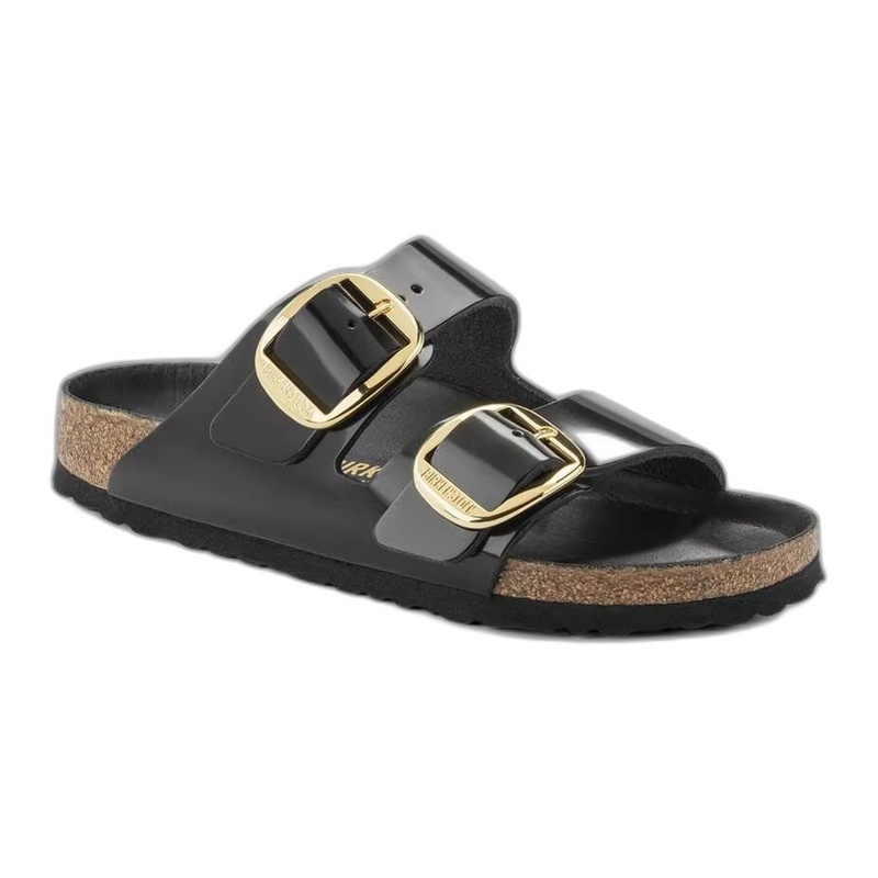 BIRKENSTOCK ARIZONA BIG BUCKLE NATURAL PATENT LEATHER-HIGH SHINE BLACK