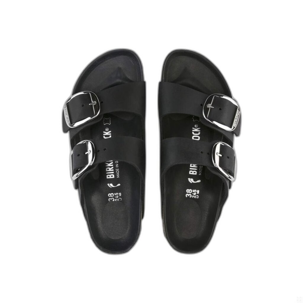 BIRKENSTOCK ARIZONA BIG BUCKLE OILED LEATHER-BLACK | BEND SHOE CO