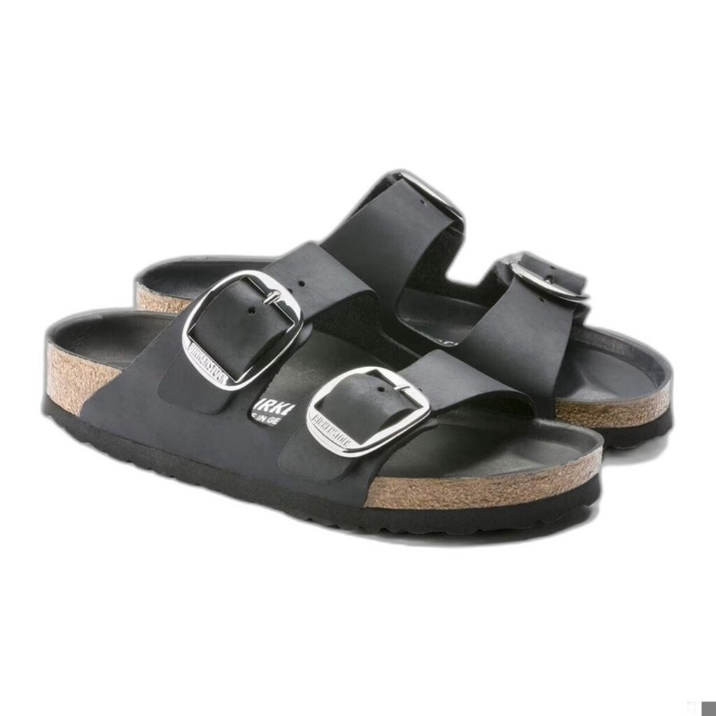 BIRKENSTOCK ARIZONA BIG BUCKLE OILED LEATHER-BLACK | BEND SHOE CO