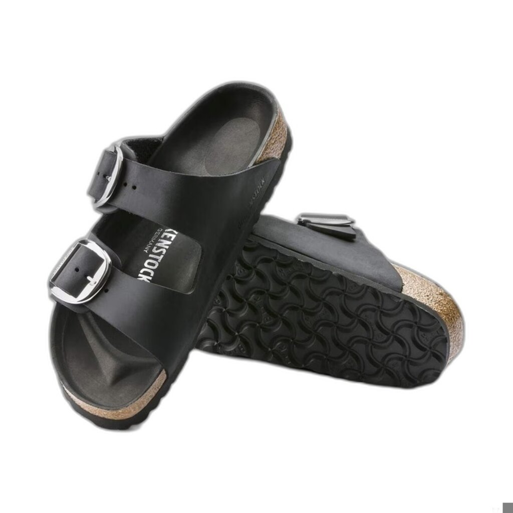 BIRKENSTOCK ARIZONA BIG BUCKLE OILED LEATHER-BLACK | BEND SHOE CO