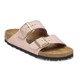 BIRKENSTOCK ARIZONA SOFT FOOTBED NUBUCK-SOFT PINK