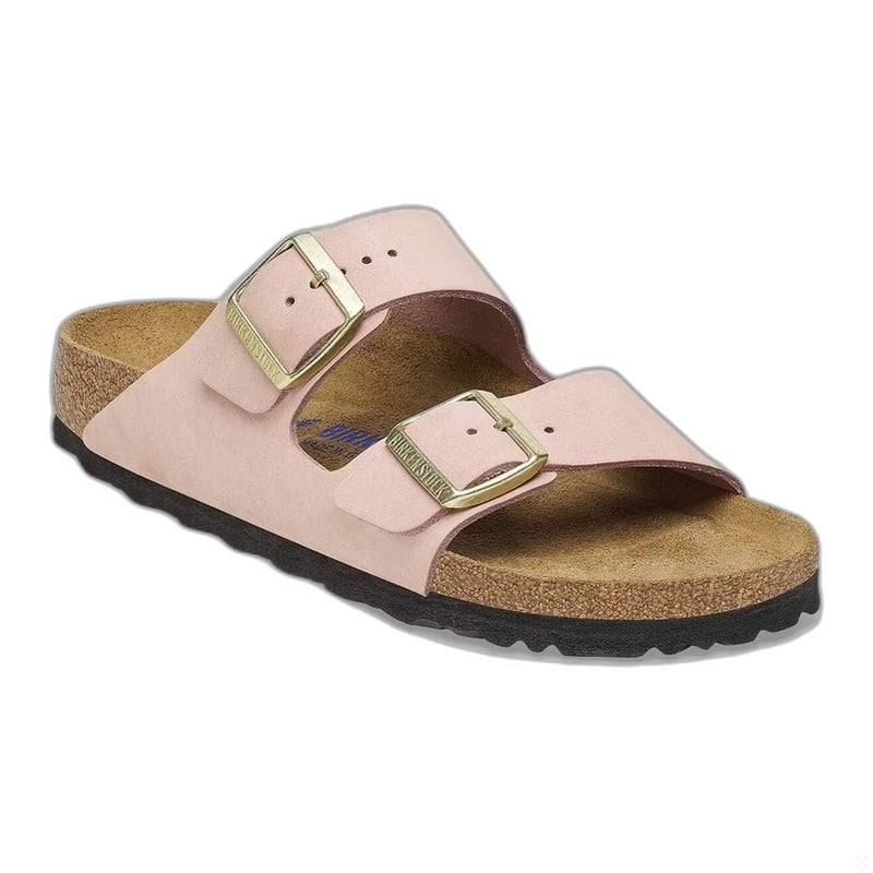 BIRKENSTOCK ARIZONA SOFT FOOTBED NUBUCK-PINK CLAY