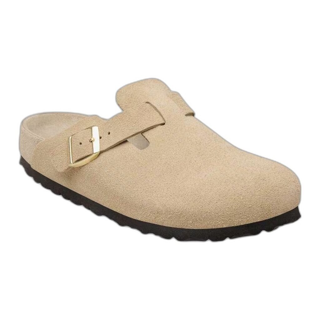 BIRKENSTOCK BOSTON EXQUISITE SUEDE-TAUPE | BEND SHOE CO
