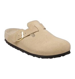 BIRKENSTOCK BOSTON EXQUISITE SUEDE-TAUPE