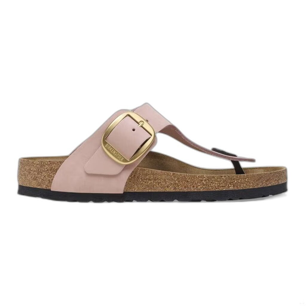 BIRKENSTOCK GIZEH BIG BUCKLE NUBUCK-SOFT PINK | BEND SHOE CO