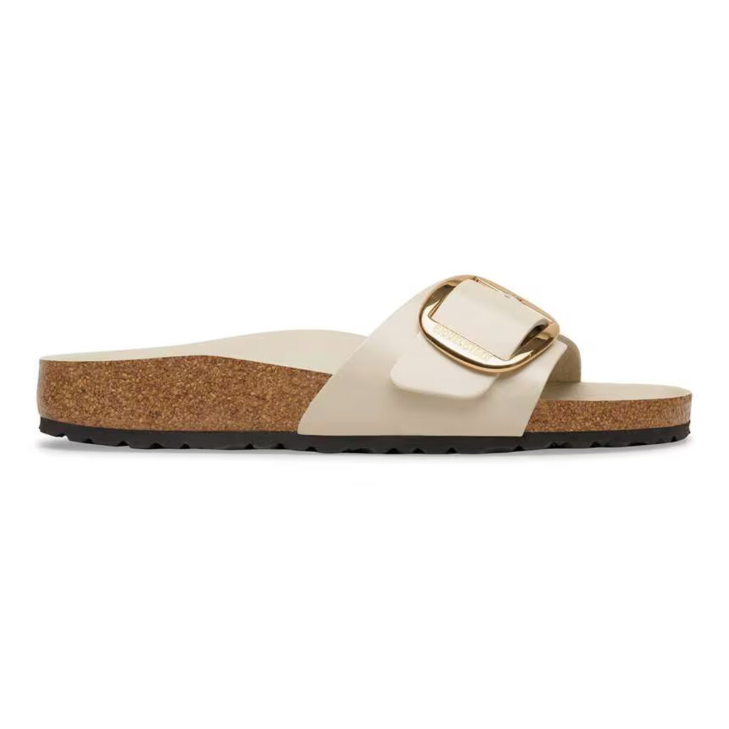 BIRKENSTOCK MADRID BIG BUCKLE LEATHER HIGH SHINE-OYSTER | BEND SHOE CO