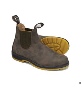 BLUNDSTONE CLASSIC CHELSEA BOOT #1944 -RUSTIC BROWN/MUSTARD