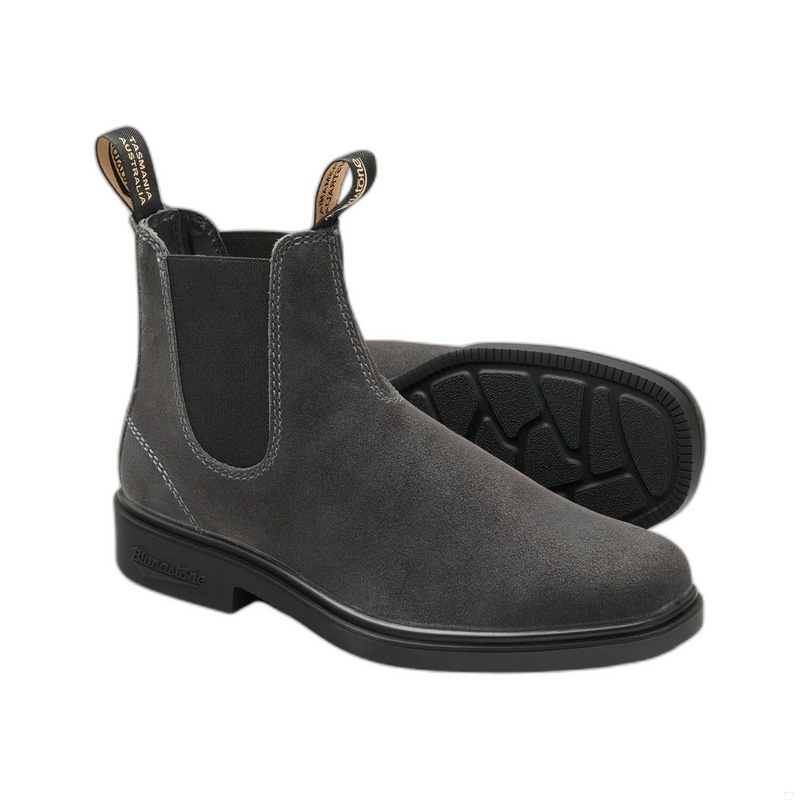 BLUNDSTONE DRESS CHELSEA-STEEL GREY SUEDE