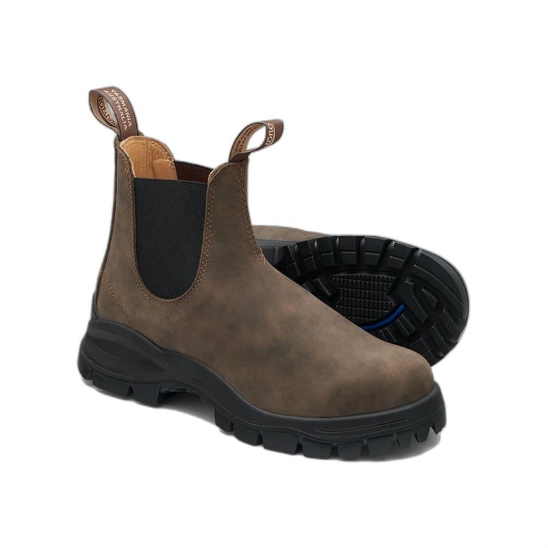 BLUNDSTONE LUG CHELSEA BOOT-RUSTIC BROWN