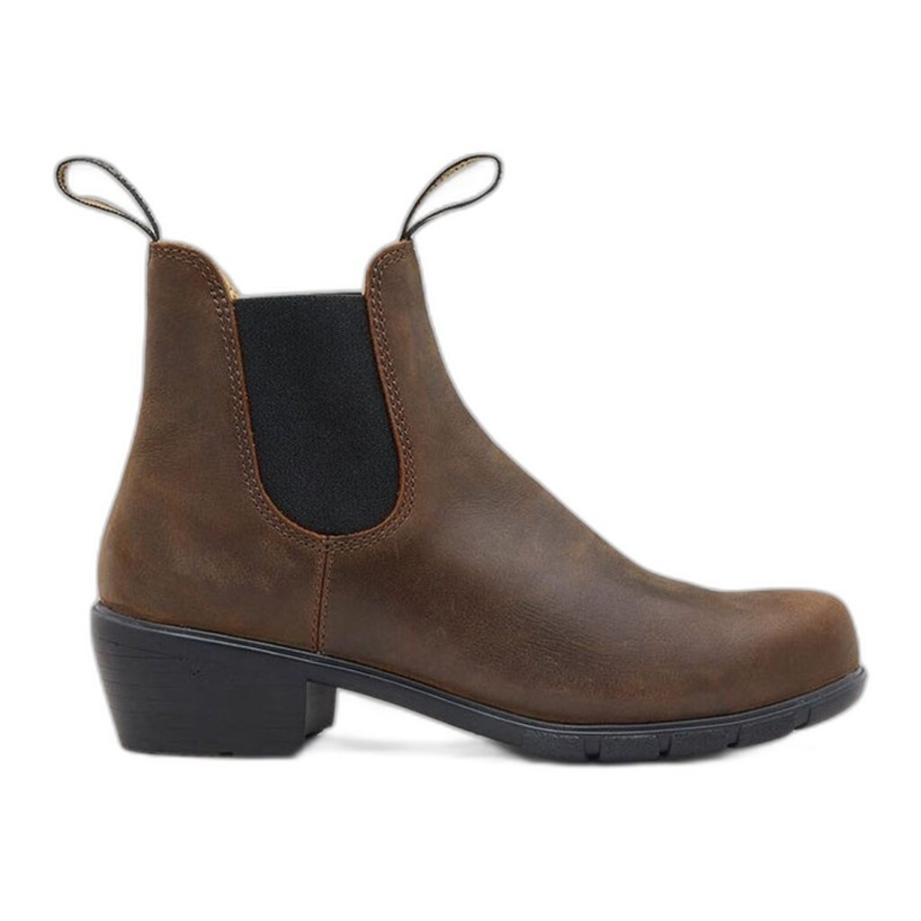 BLUNDSTONE WOMEN'S HEELED BOOT-ANTIQUE BROWN- BEND SHOE CO