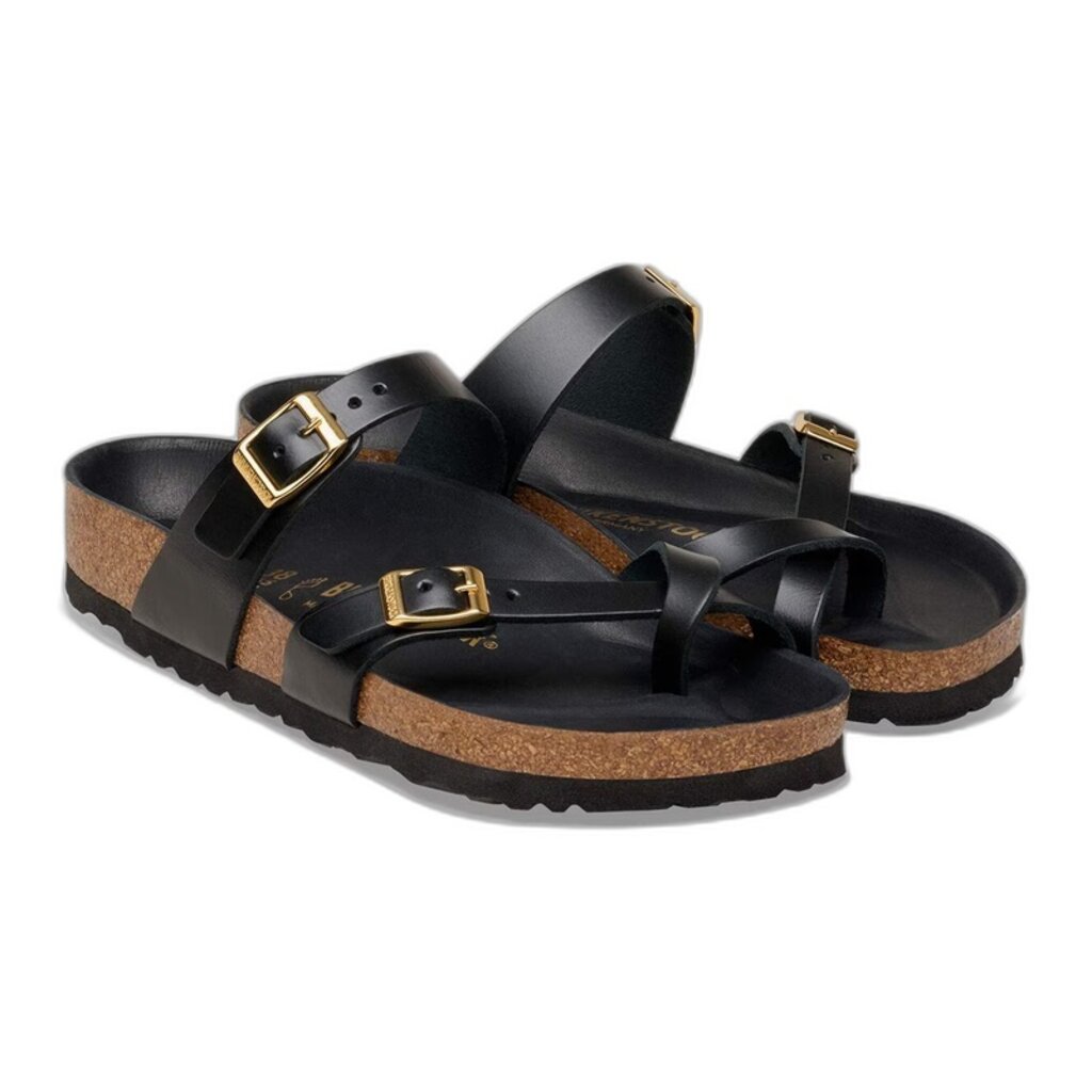 BIRKENSTOCK MAYARI AMALFI LEATHER-BLACK | BEND SHOE CO