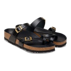 BIRKENSTOCK MAYARI AMALFI LEATHER-BLACK | BEND SHOE CO