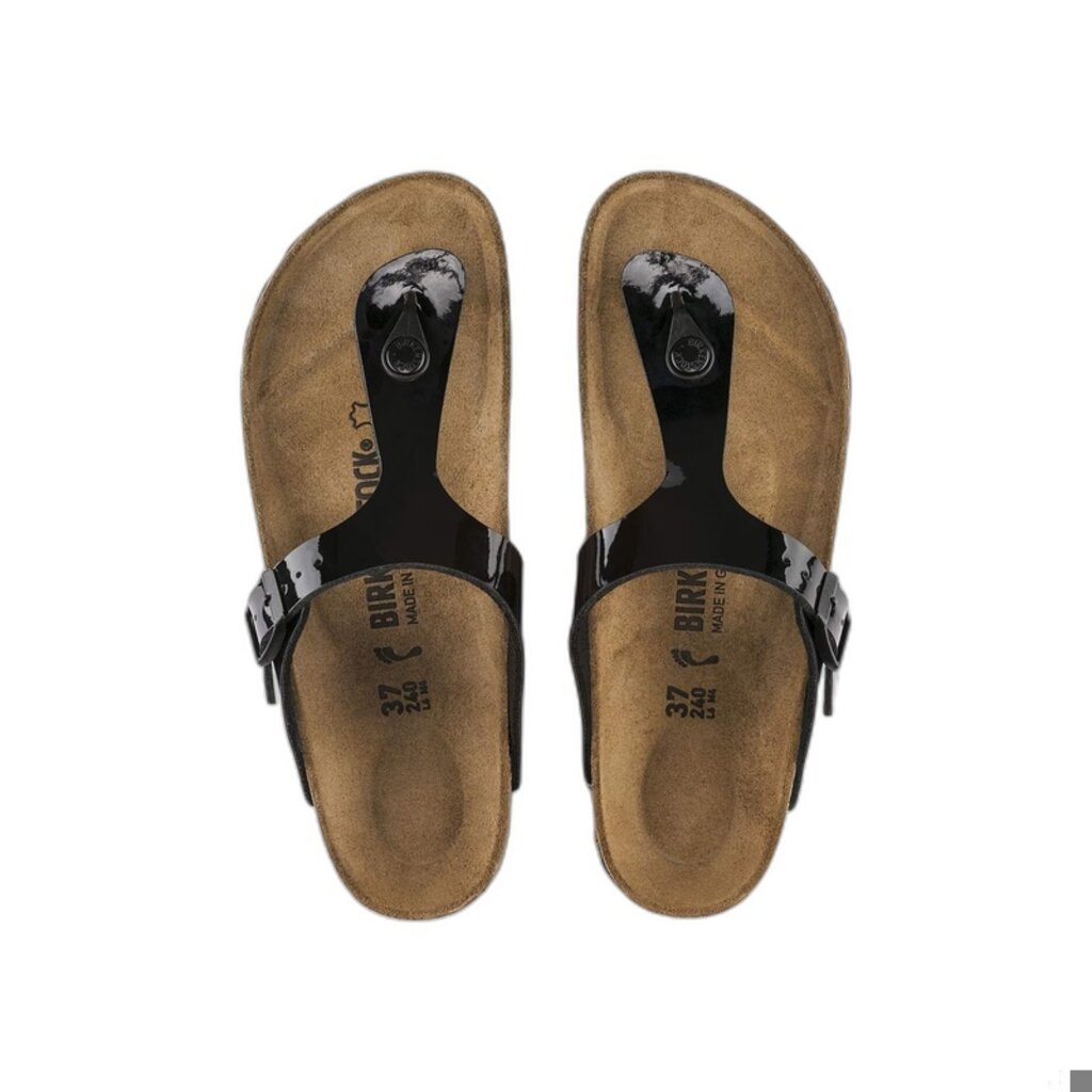 BIRKENSTOCK GIZEH PATENT BIRKO-FLOR-BLACK | BEND SHOE CO