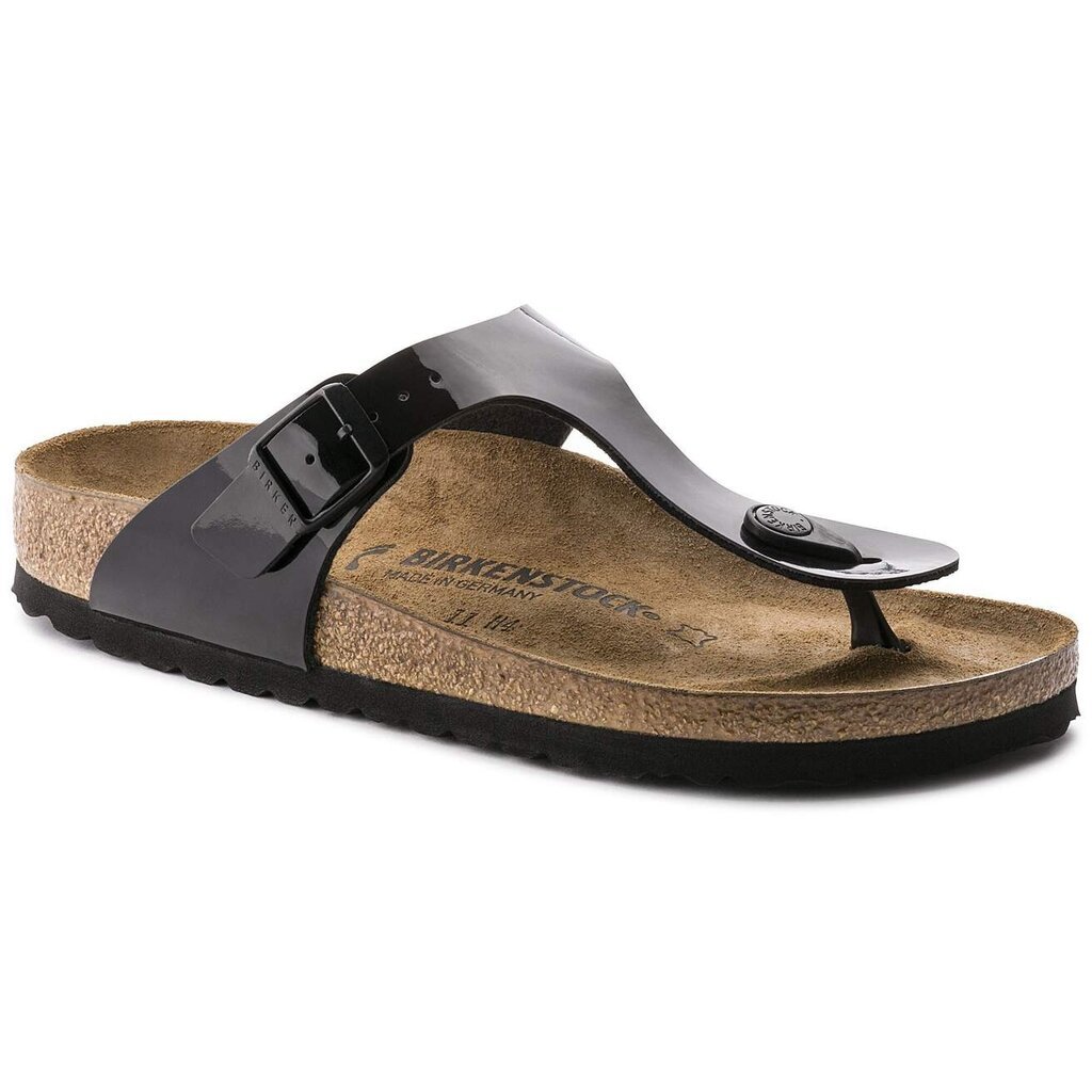 BIRKENSTOCK GIZEH PATENT BIRKO-FLOR-BLACK | BEND SHOE CO