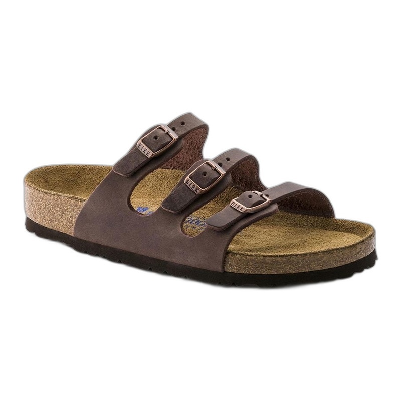 BIRKENSTOCK FLORIDA SOFT FOOTBED OILED LEATHER-HABANA