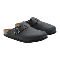 BIRKENSTOCK BOSTON OILED LEATHER-BLACK OILED | BEND SHOE CO