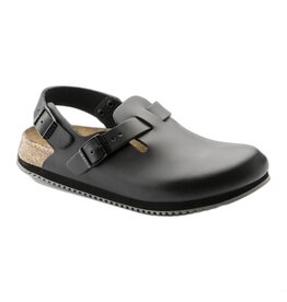 BIRKENSTOCK TOKIO SUPER GRIP LEATHER-BLACK