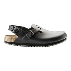 BIRKENSTOCK TOKIO SUPER GRIP LEATHER-BLACK | BEND SHOE CO