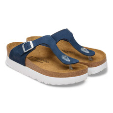 BIRKENSTOCK GIZEH FLEX PLATFORM NUBUCK-NEW NAVY | BEND SHOE CO