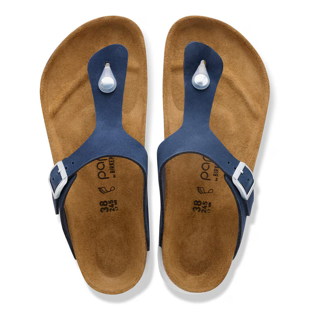 BIRKENSTOCK GIZEH FLEX PLATFORM NUBUCK-NEW NAVY | BEND SHOE CO