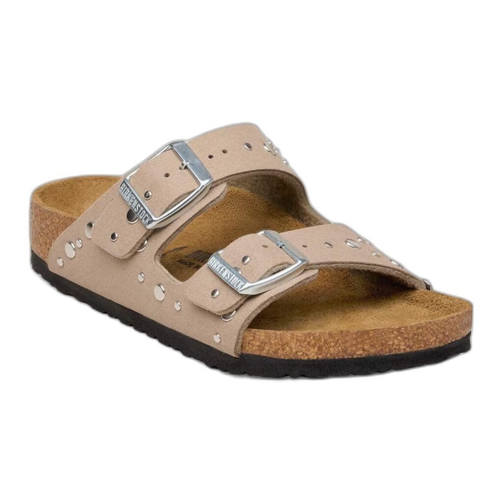 BIRKENSTOCK ARIZONA KIDS RIVETS SOFT BIRKI-GRAY TAUPE | BEND SHOE CO