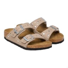 BIRKENSTOCK ARIZONA KIDS RIVETS SOFT BIRKI-GRAY TAUPE | BEND SHOE CO