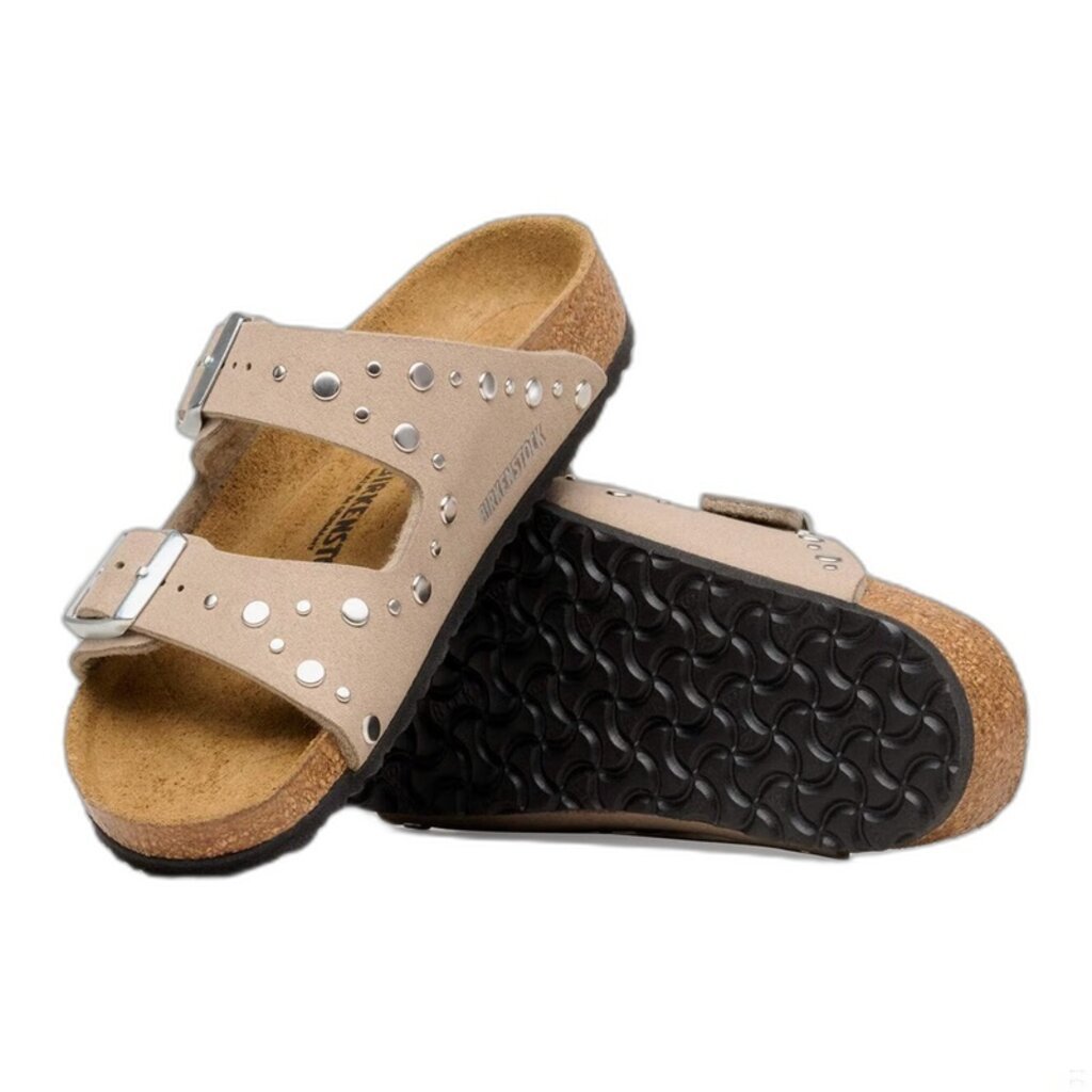 BIRKENSTOCK ARIZONA KIDS RIVETS SOFT BIRKI-GRAY TAUPE | BEND SHOE CO