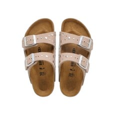 BIRKENSTOCK ARIZONA KIDS RIVETS SOFT BIRKI-GRAY TAUPE | BEND SHOE CO