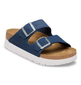 BIRKENSTOCK ARIZONA FLEX PLATFORM NUBUCK-NEW NAVY