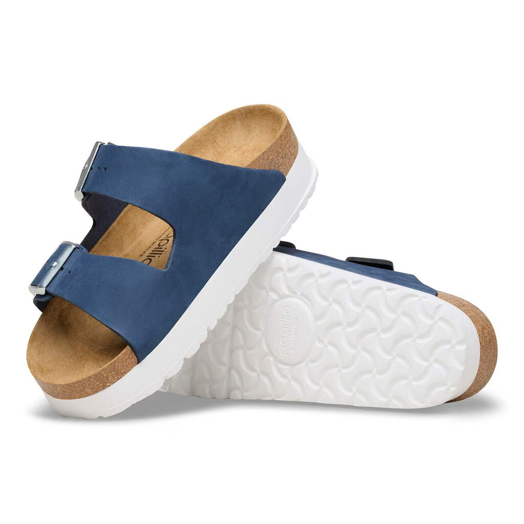 BIRKENSTOCK ARIZONA FLEX PLATFORM NUBUCK-NEW NAVY | BEND SHOE CO