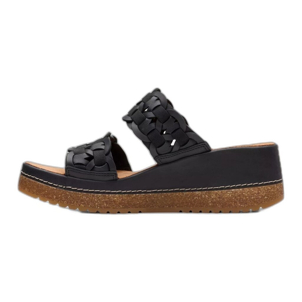 CLARKS WOMEN'S KASSANDA MULE-BLACK COMBI | BEND SHOE CO