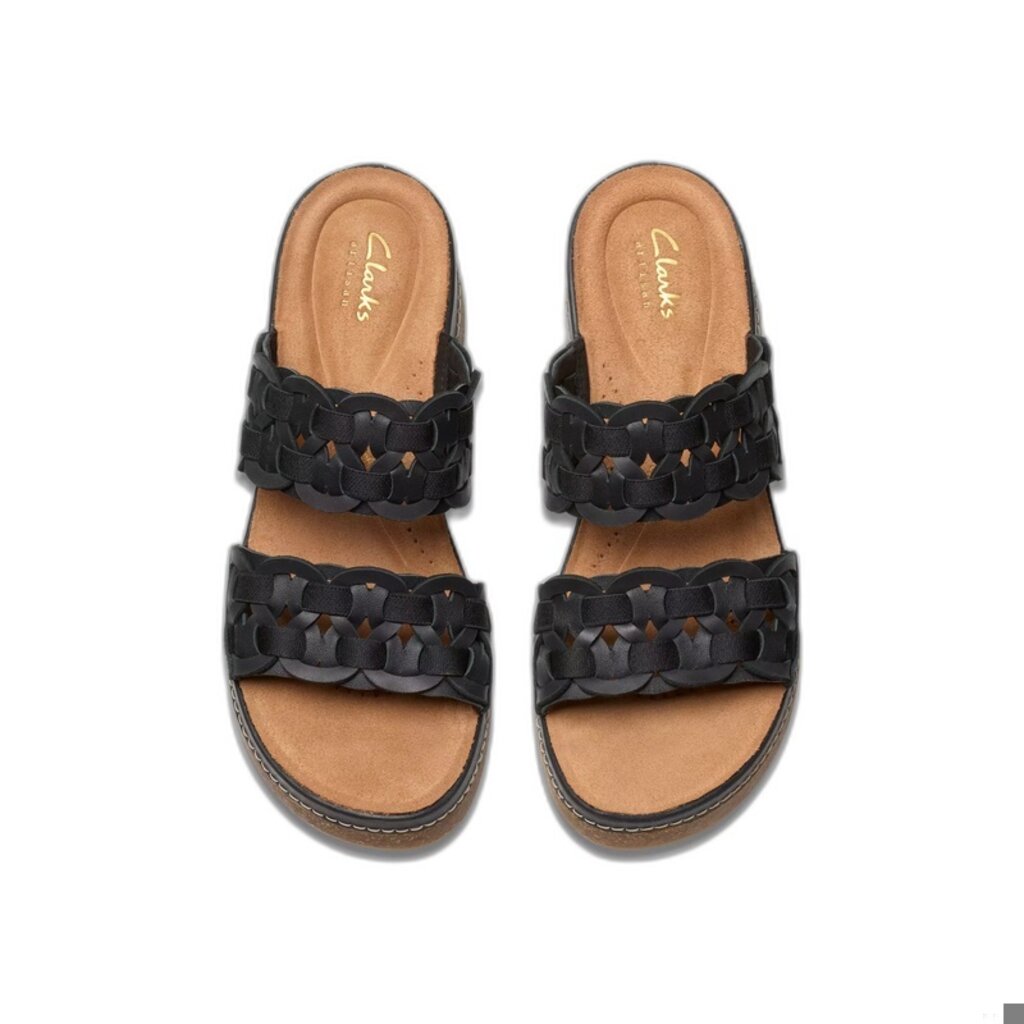 CLARKS WOMEN'S KASSANDA MULE-BLACK COMBI | BEND SHOE CO