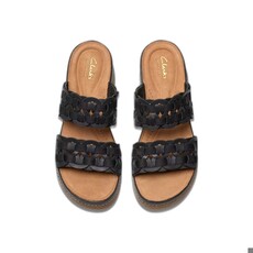 CLARKS WOMEN'S KASSANDA MULE-BLACK COMBI | BEND SHOE CO