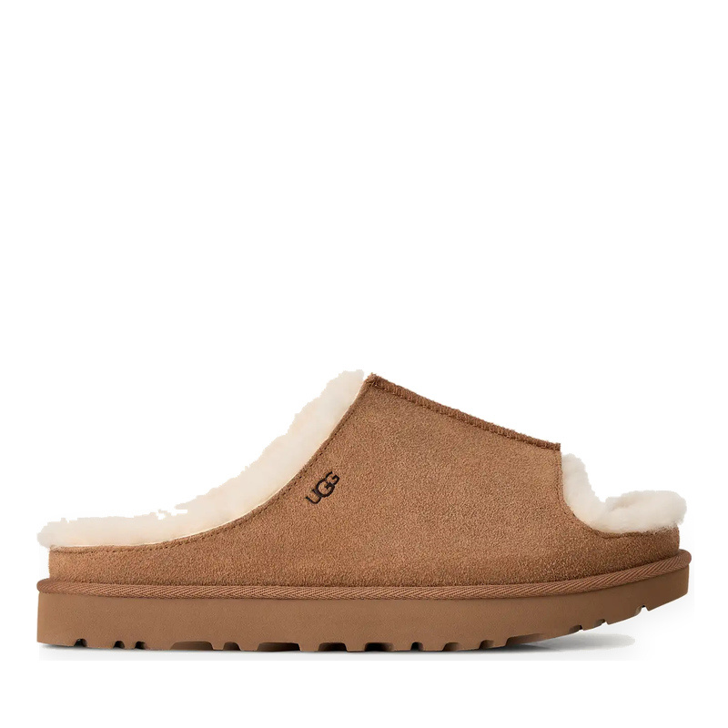 UGG WOMEN'S GREENPORT SLIDE-CHESTNUT