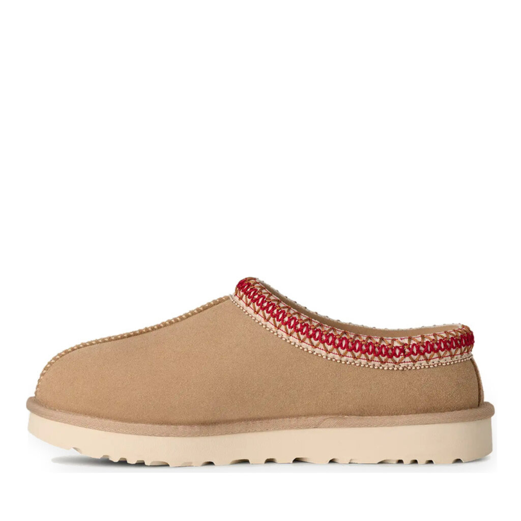 UGG WOMEN'S TASMAN II SLIPPER-SAND/DARK CHERRY