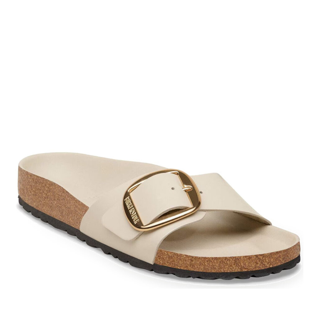 BIRKENSTOCK MADRID BIG BUCKLE LEATHER HIGH SHINE-OYSTER | BEND SHOE CO