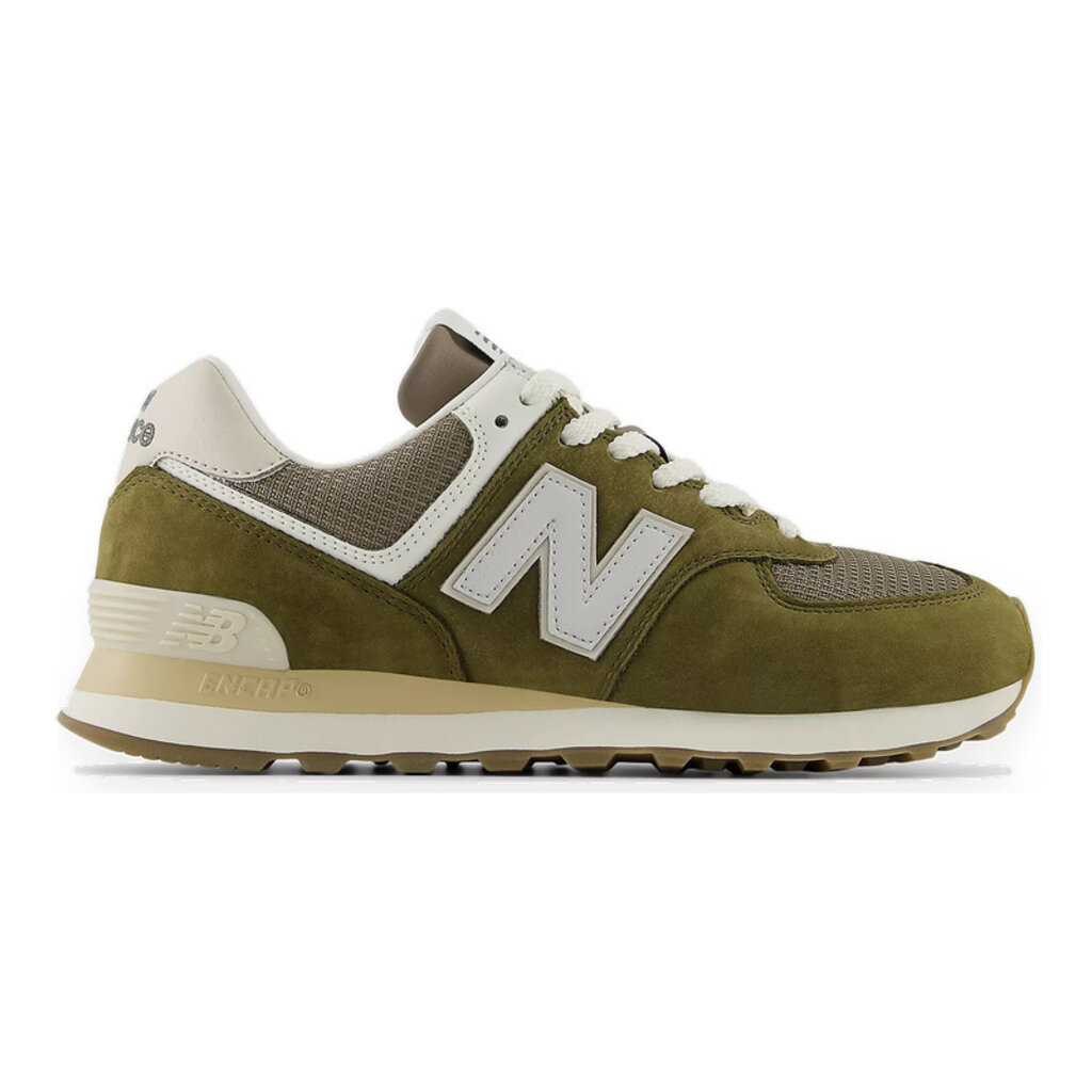NEW BALANCE UNISEX 574-CALCIUM/DARK SILVER METALLIC | BEND SHOE CO