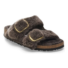 BIRKENSTOCK ARIZONA BIG BUCKLE SHEARLING-TEDDY CONCRETE GRAY