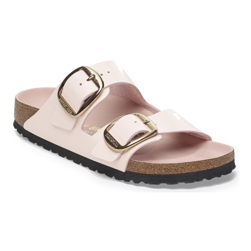 BIRKENSTOCK ARIZONA BIG BUCKLE HIGH SHINE LEATHER-LIGHT ROSE