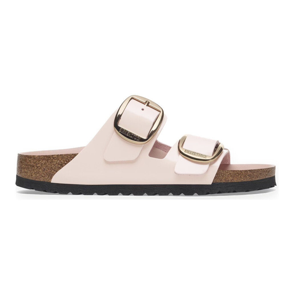 BIRKENSTOCK ARIZONA BIG BUCKLE HIGH SHINE LEATHER-LIGHT ROSE | BEND SHOE CO