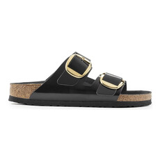 BIRKENSTOCK ARIZONA BIG BUCKLE NATURAL PATENT LEATHER-HIGH SHINE BLACK | BEND SHOE CO