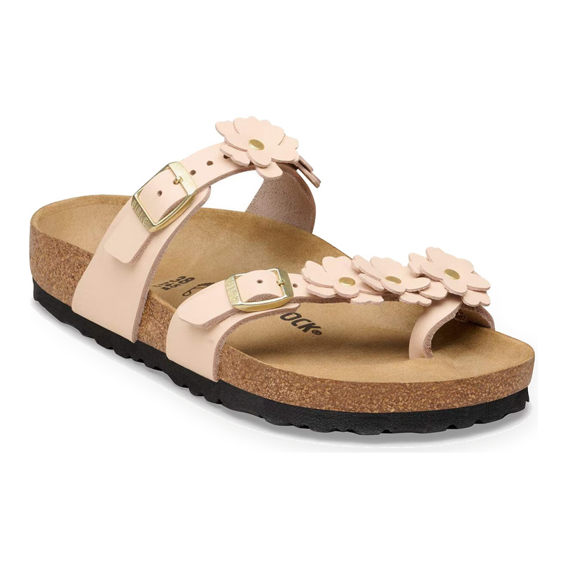 BIRKENSTOCK MAYARI FLOWERS LEATHER-LIGHT ROSE