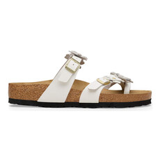 BIRKENSTOCK MAYARI FLOWERS LEATHER-WHITE | BEND SHOE CO