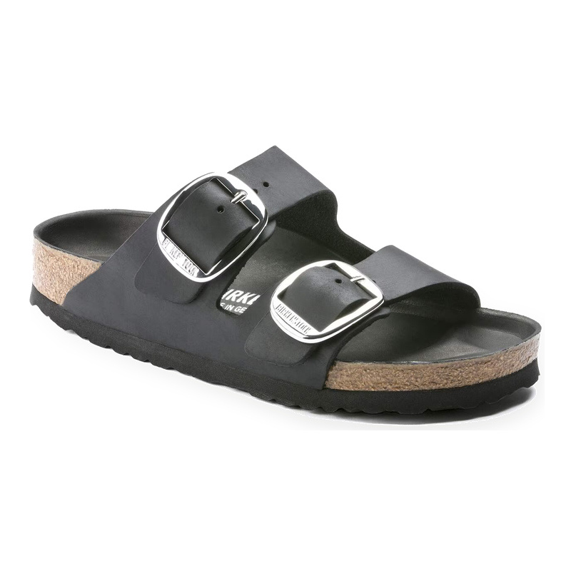 BIRKENSTOCK ARIZONA BIG BUCKLE OILED LEATHER-BLACK