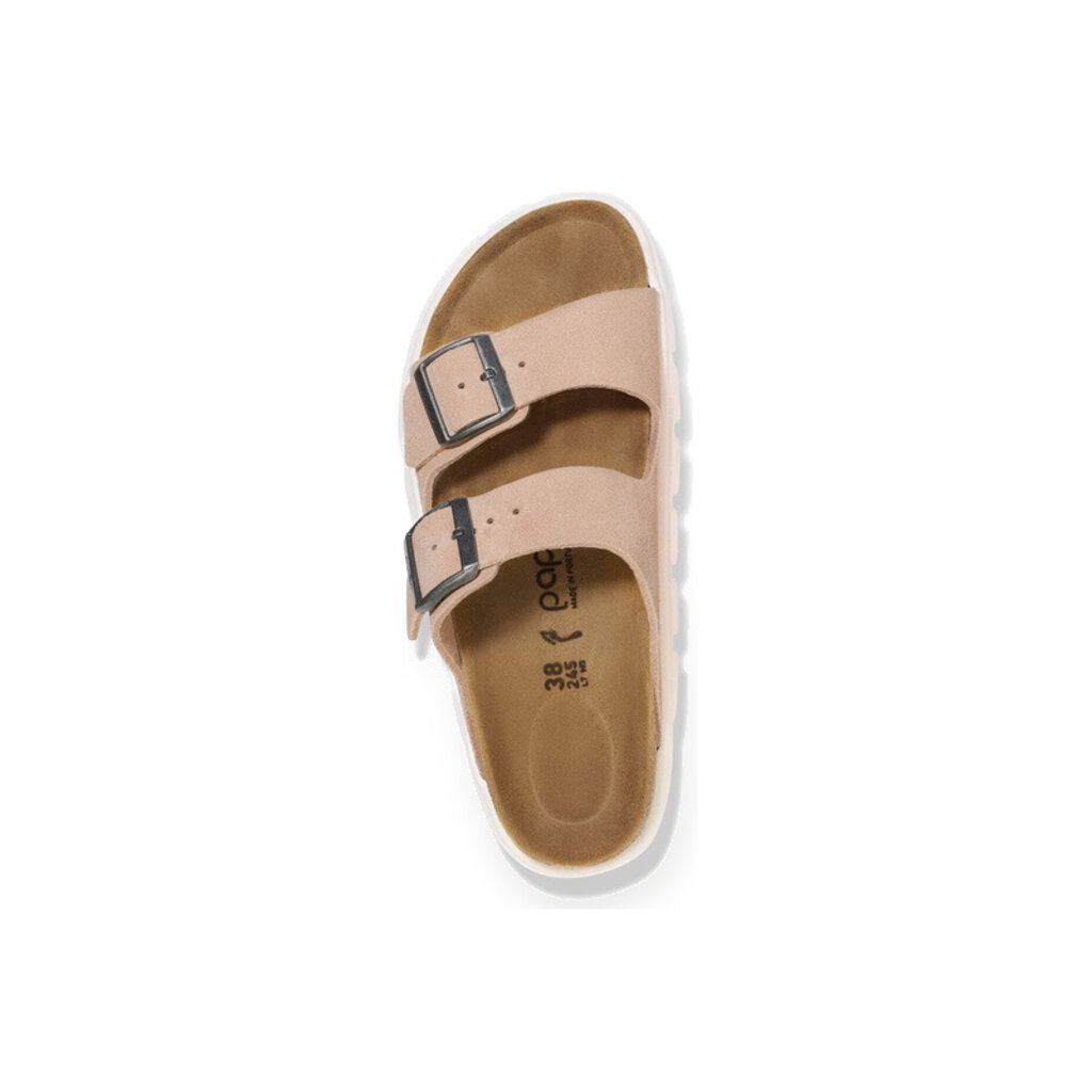 BIRKENSTOCK ARIZONA CHUNKY WARM SAND SUEDE | BEND SHOE CO
